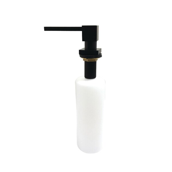 Kingston Brass SD8410 Soap Dispenser W/ Straight Nozzle 17 oz, Matte Black SD8410 - main